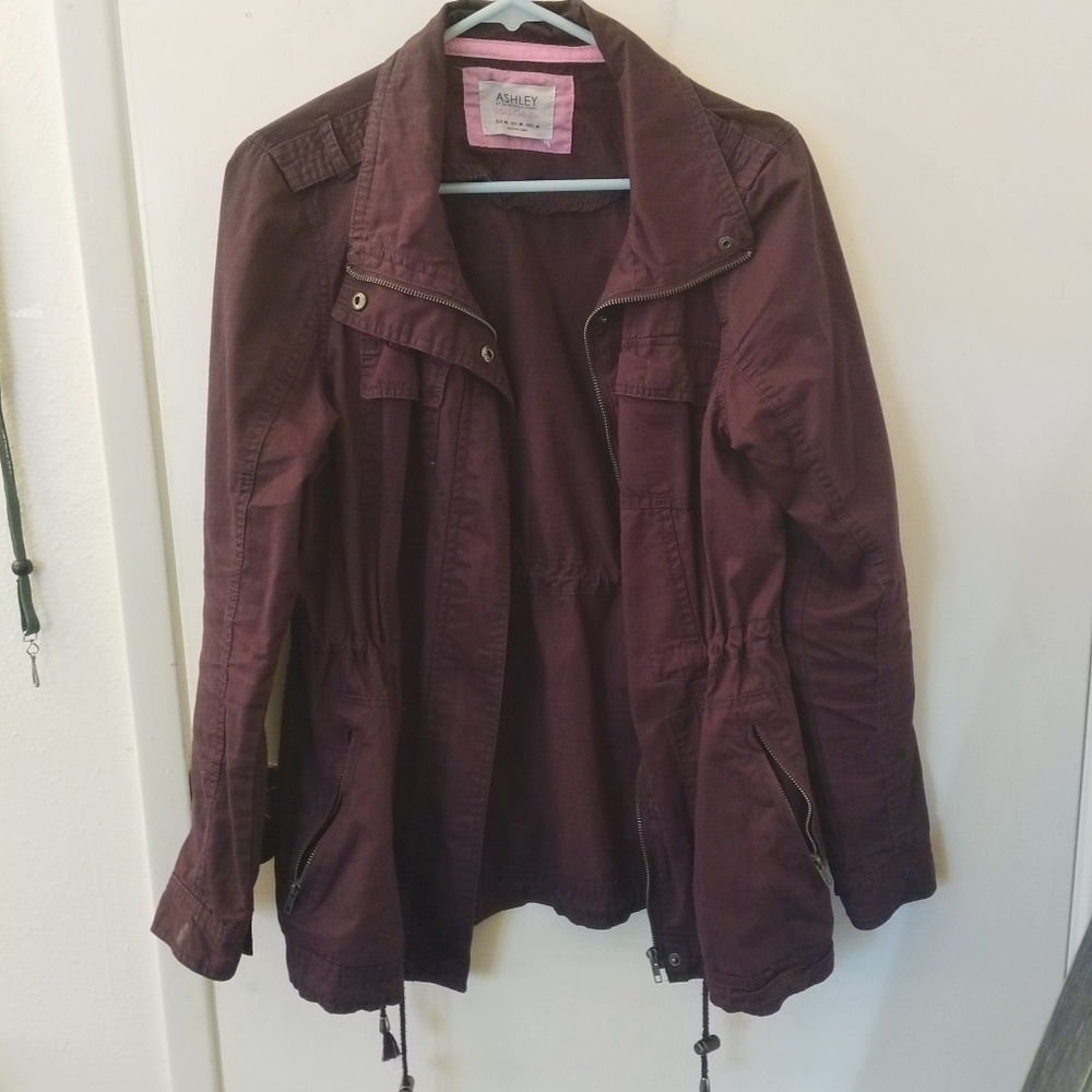 Burgundy coat
